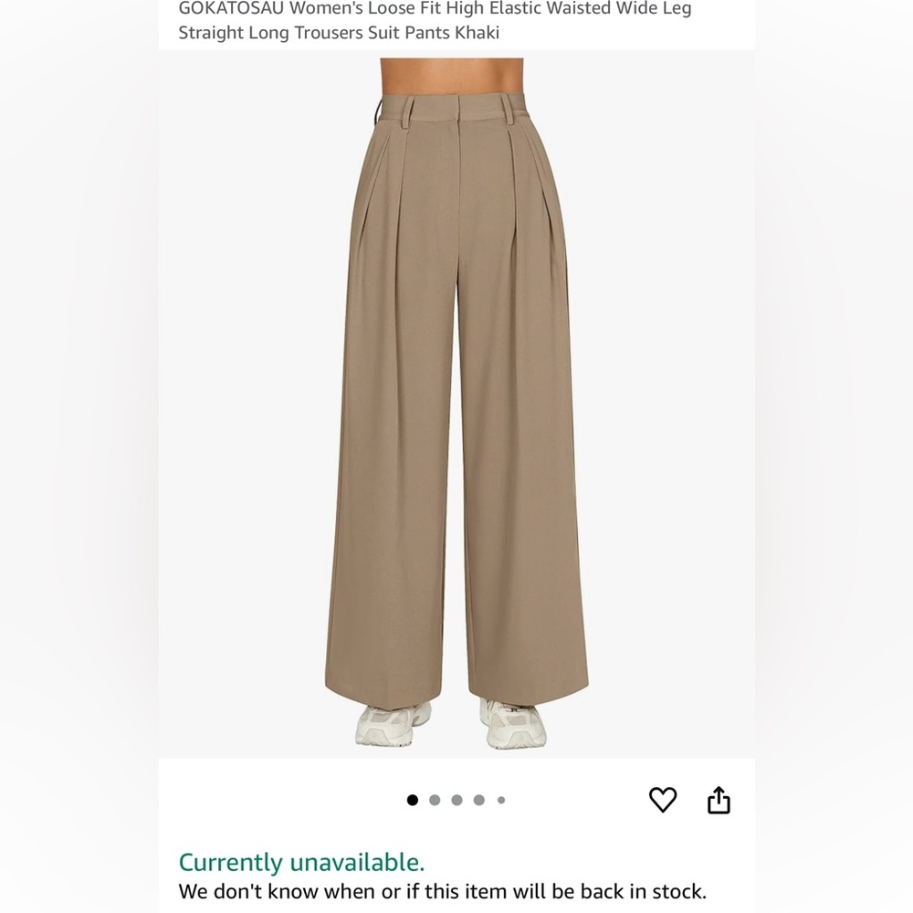 Two for One: Elegant Wide-Leg Women's Pants (Tan and Black)